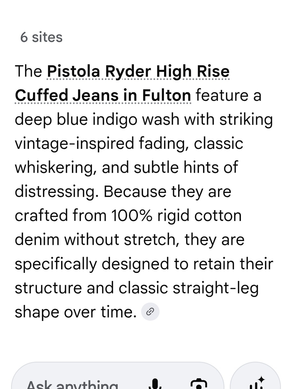 Pistola Ryder High Rise Cuffed Straight Jean In Fulton - Picture 15 of 16